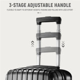 UrbanExporer Luggage Sets 3 - Piece, ABS+PC Lightweight Suitcase Set with Spinner Wheels, Large Checked Travel Suitcase for Family Travel, Business Trip, Suitcases Sets 20 24 28 Inch, Black