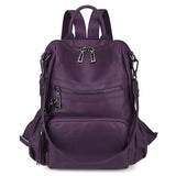 Uromee Travel Backpack Purse for Women Vegan Leather Ladies Fashion Tassel Shoulder Bag Convertible