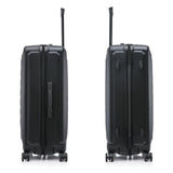 US ARMY FOX 3 Pcs Set Hardshell Luggage with Spinner Wheels | 20, 24, 28 inch Lightweight Travel Suitcase, Chevron Icon, Gel Handle, Retractable Trolley, Side Studs | Black