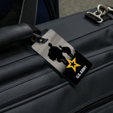 U.S. Army Logo with Soldier Silhouettes Luggage ID Tags Cards Set of 2