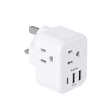US to UK Ireland Plug Adapter, Addtam Type G Power Adapter with 3 AC Outlets and 3 USB(1 USB C), Travel Essentials for USA to Dubai | Backpacks4Less