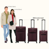 U.S. Traveler Anzio Softside Expandable Luggage with Spinner Wheels, Burgundy, 30 - Inch Large