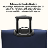 U.S. Traveler Anzio Softside Expandable Luggage with Spinner Wheels, Navy, 30 - Inch Large