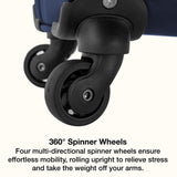 U.S. Traveler Anzio Softside Expandable Luggage with Spinner Wheels, Navy, 30 - Inch Large