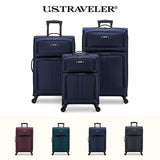 U.S. Traveler Anzio Softside Expandable Luggage with Spinner Wheels, Navy, 30 - Inch Large