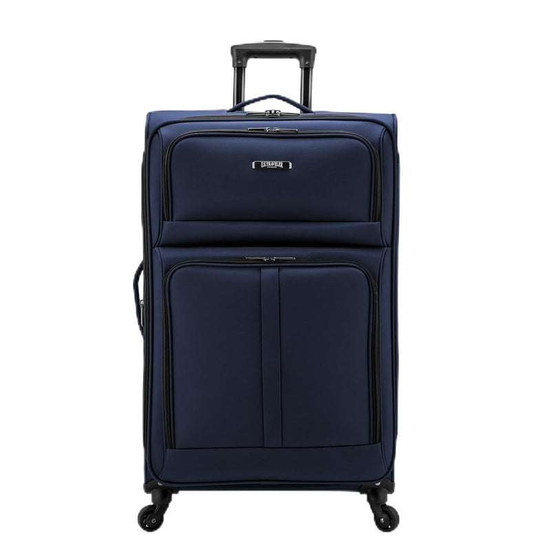 U.S. Traveler Anzio Softside Expandable Luggage with Spinner Wheels, Navy, 30 - Inch Large