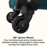 U.S. Traveler Anzio Softside Expandable Luggage with Spinner Wheels, Teal, 3 - Piece Set (22/26/30)