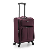 U.S. Traveler Anzio Softside Expandable Spinner Luggage, Burgundy, Carry - on 22 - Inch