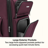 U.S. Traveler Anzio Softside Expandable Spinner Luggage, Burgundy, Carry - on 22 - Inch