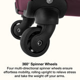 U.S. Traveler Anzio Softside Expandable Spinner Luggage, Burgundy, Carry - on 22 - Inch