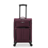 U.S. Traveler Anzio Softside Expandable Spinner Luggage, Burgundy, Carry - on 22 - Inch