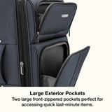 U.S. Traveler Anzio Softside Expandable Spinner Luggage, Dark Grey, Checked - Medium 26 - Inch
