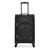 U.S. Traveler Aviron Bay Expandable Softside Luggage with Spinner Wheels, Black, 2 - Piece Set