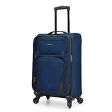 U.S. Traveler Aviron Bay Expandable Softside Luggage With Spinner Wheels, Navy, Carry - on 23 - Inch