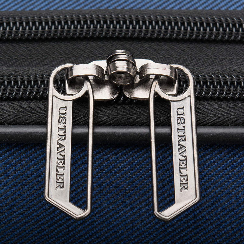 U.S. Traveler Aviron Bay Expandable Softside Luggage with Spinner Wheels, Navy, Large 31 - Inch