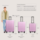 U.S. Traveler Boren Expandable Hardside Rugged Travel Luggage with 8 Spinner Wheels, Lavender, Checked - Large 30 - Inch