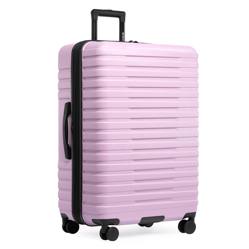 U.S. Traveler Boren Expandable Hardside Rugged Travel Luggage with 8 Spinner Wheels, Lavender, Checked - Large 30 - Inch