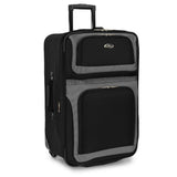 U.S. Traveler New Yorker Lightweight Expandable Rolling Luggage, Black, 4 - Piece Set
