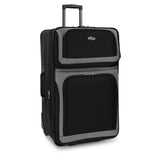 U.S. Traveler New Yorker Lightweight Expandable Rolling Luggage, Black, 4 - Piece Set