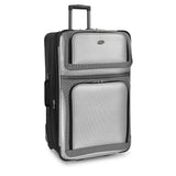U.S. Traveler New Yorker Lightweight Expandable Rolling Luggage, Gray, 4 - Piece Set
