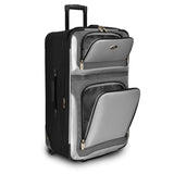 U.S. Traveler New Yorker Lightweight Expandable Rolling Luggage, Gray, 4 - Piece Set