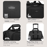 U.S. Traveler Rio 14" Travel Tote Bag, Lightweight 1200D Carry - On Bag for Women & Men, Black
