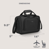 U.S. Traveler Rio 14" Travel Tote Bag, Lightweight 1200D Carry - On Bag for Women & Men, Black