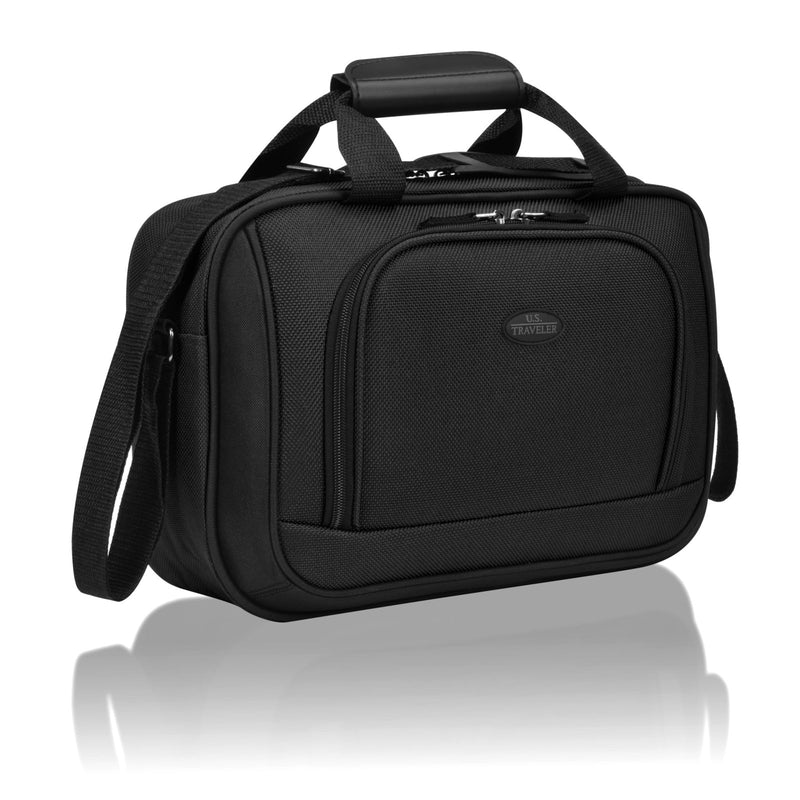 U.S. Traveler Rio 14" Travel Tote Bag, Lightweight 1200D Carry - On Bag for Women & Men, Black