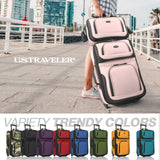 U.S. Traveler Rio Lightweight Softside Rolling Carry - on Suitcase, 2 - Wheel Set, Pink