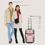 U.S. Traveler Rio Lightweight Softside Rolling Carry - on Suitcase, 2 - Wheel Set, Pink