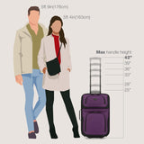 U.S. Traveler Rio Lightweight Softside Rolling Carry - on Suitcase, 2 - Wheel Set, Purple