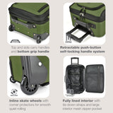 U.S. Traveler Rio Lightweight Softside Rolling Carry - on Suitcase, 2 - Wheel Single, Green