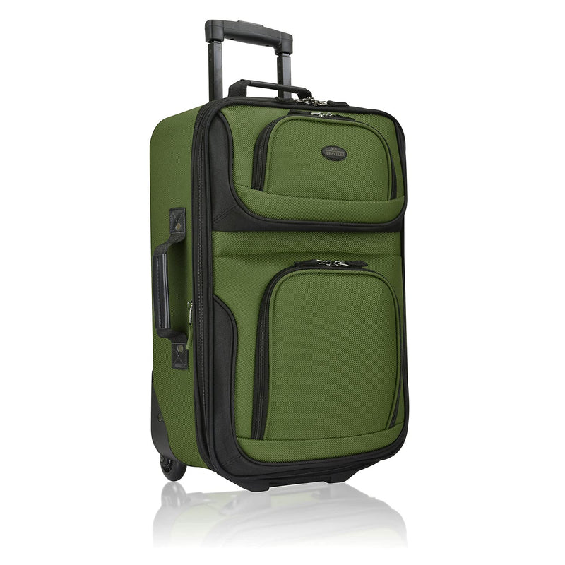 U.S. Traveler Rio Lightweight Softside Rolling Carry - on Suitcase, 2 - Wheel Single, Green