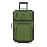 U.S. Traveler Rio Lightweight Softside Rolling Carry - on Suitcase, 2 - Wheel Single, Green