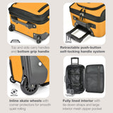 U.S. Traveler Rio Lightweight Softside Rolling Carry - on Suitcase, 2 - Wheel Single, Orange