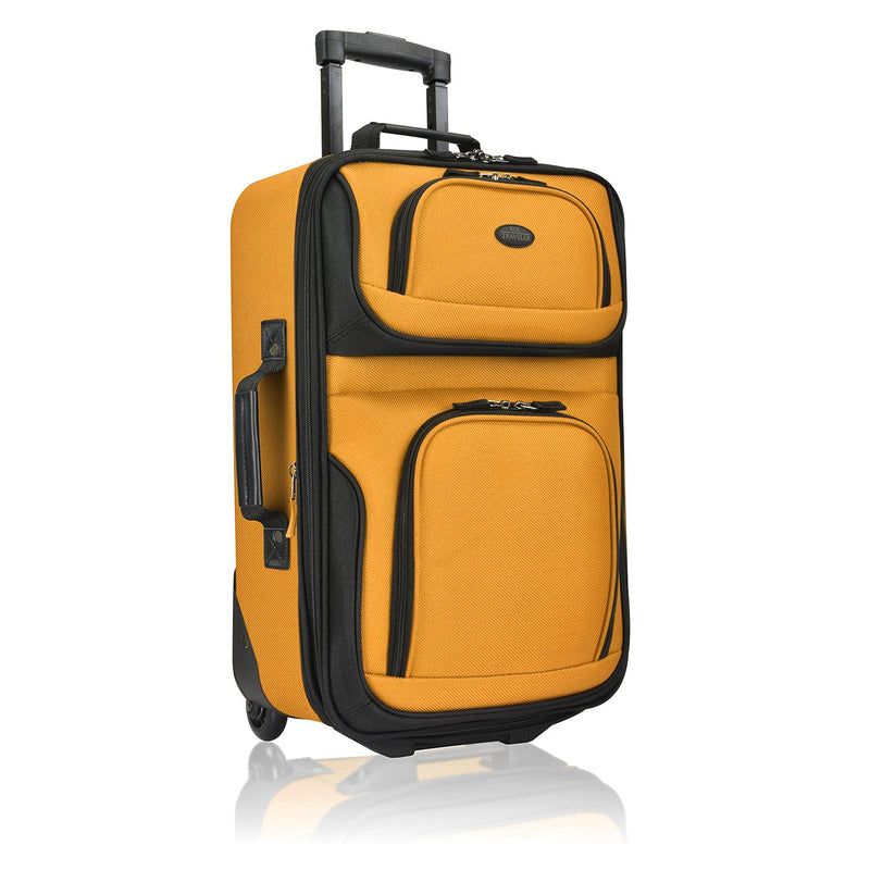 U.S. Traveler Rio Lightweight Softside Rolling Carry - on Suitcase, 2 - Wheel Single, Orange