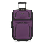 U.S. Traveler Rio Lightweight Softside Rolling Carry - on Suitcase, 2 - Wheel Single, Purple