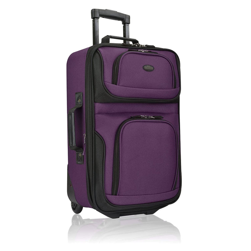 U.S. Traveler Rio Lightweight Softside Rolling Carry - on Suitcase, 2 - Wheel Single, Purple