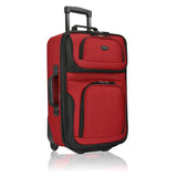 U.S. Traveler Rio Lightweight Softside Rolling Carry - on Suitcase, 2 - Wheel Single, Red