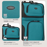 U.S. Traveler Rio Lightweight Softside Rolling Carry - on Suitcase, 2 - Wheel Single, Teal