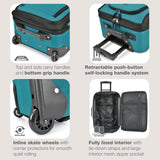 U.S. Traveler Rio Lightweight Softside Rolling Carry - on Suitcase, 2 - Wheel Single, Teal