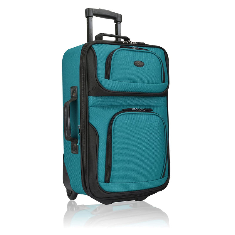 U.S. Traveler Rio Lightweight Softside Rolling Carry - on Suitcase, 2 - Wheel Single, Teal