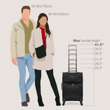 U.S. Traveler Rio Lightweight Softside Rolling Carry - on Suitcase, 4 - Wheel Set, Black