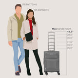 U.S. Traveler Rio Lightweight Softside Rolling Carry - on Suitcase, 4 - Wheel Set, Light Gray