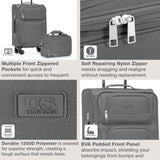 U.S. Traveler Rio Lightweight Softside Rolling Carry - on Suitcase, 4 - Wheel Set, Light Gray