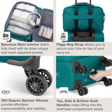 U.S. Traveler Rio Lightweight Softside Rolling Carry - on Suitcase, 4 - Wheel Single, Teal