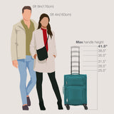 U.S. Traveler Rio Lightweight Softside Rolling Carry - on Suitcase, 4 - Wheel Single, Teal