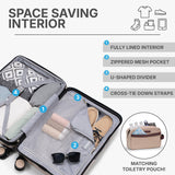 U.S. Traveler Vista Way 3 - Piece Travel Set, 21 - Inch Carry - on Hardside with TSA Lock, 18 - Inch Travel Backpack with Laptop Sleeve, Toiletry Bag, Beige