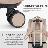 U.S. Traveler Vista Way 3 - Piece Travel Set, 21 - Inch Carry - on Hardside with TSA Lock, 18 - Inch Travel Backpack with Laptop Sleeve, Toiletry Bag, Beige