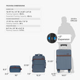 U.S. Traveler Vista Way 3 - Piece Travel Set, 21 - Inch Carry - on Hardside with TSA Lock, 18 - Inch Travel Backpack with Laptop Sleeve, Toiletry Bag, Navy